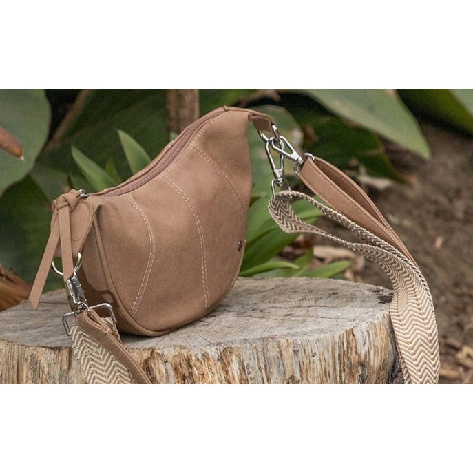 I'm Dutch Crossbody tas Brentford halve Maan Khaki